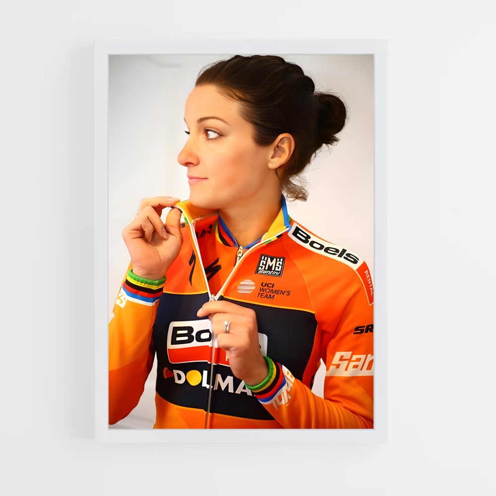 Poster La Médaillée Orange – affiche Cyclisme (vue 3)